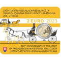 Slowakei 2 Euro BU 2023 – 200. Jahrestag der Eröffnung der Pferdepost auf der Strecke Wien-Bratislava
