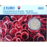 Slowakei 2 Euro BU 2023 – 100. Jahrestag der ersten Bluttransfusion in der Slowakei  
