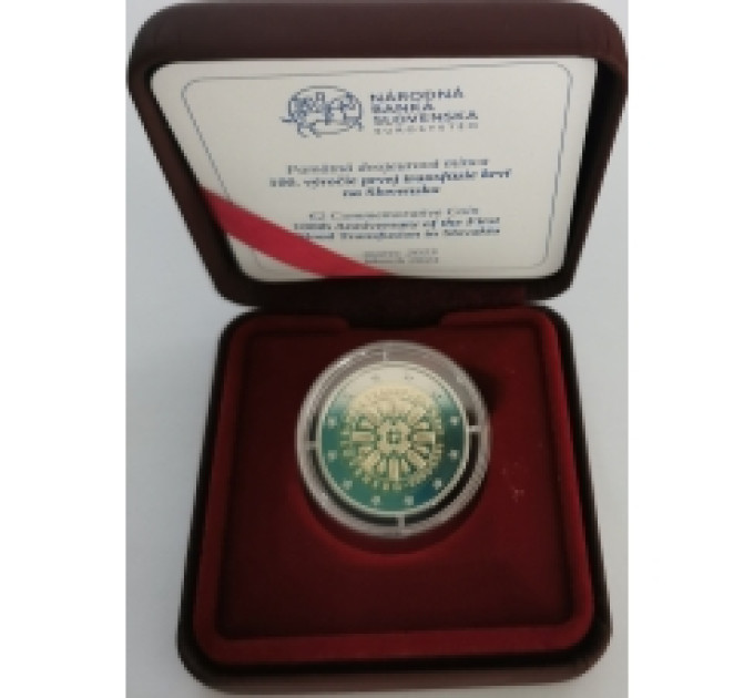 Slowakei 2 proof Euro 2023 – 100. Jahrestag der ersten Bluttransfusion in der Slowakei  