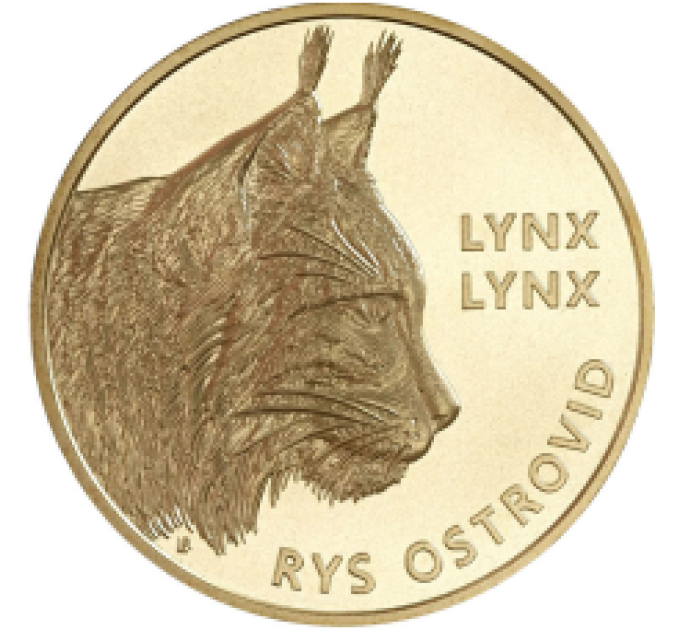 Slowakei 5 Euro UNC 2022 – Fauna und Flora in der Slowakei – Luchs