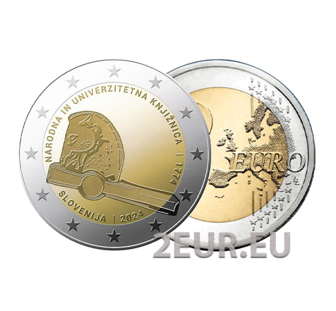 Slowenien 2 Euro UNC 2024 – 250. Jahrestag der National- und Universitätsbibliothek