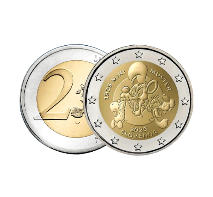 Slowenien 2 Euro UNC 2025 – MIKI MUSTER