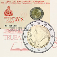 Slowenien 2 euro BU 2008 - 500. Jahrestag der Geburt von Primoz Trubar 