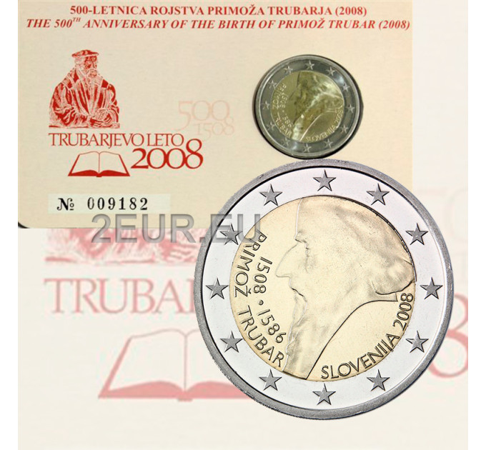 Slowenien 2 euro BU 2008 - 500. Jahrestag der Geburt von Primoz Trubar 