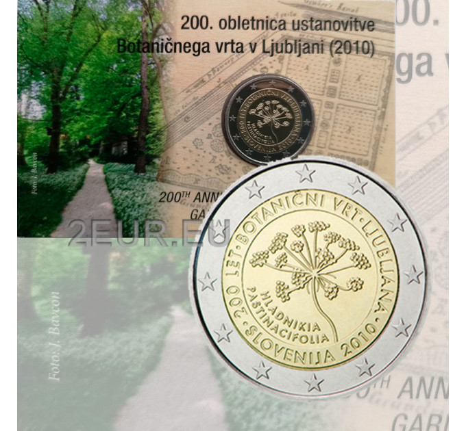 Slowenien 2 euro BU 2010 - 200 Jahre Botanischer Garten Ljubljana  