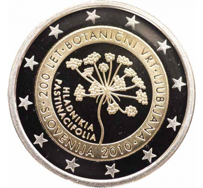 Slowenien 2 Euro proof 2010 – 200 Jahre Botanischer Garten Ljubljana