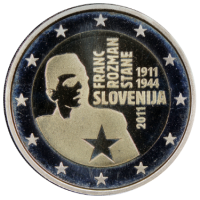 Slowenien 2 Euro proof 2011 – 100. Jahrestag der Geburt von Franc Rozman