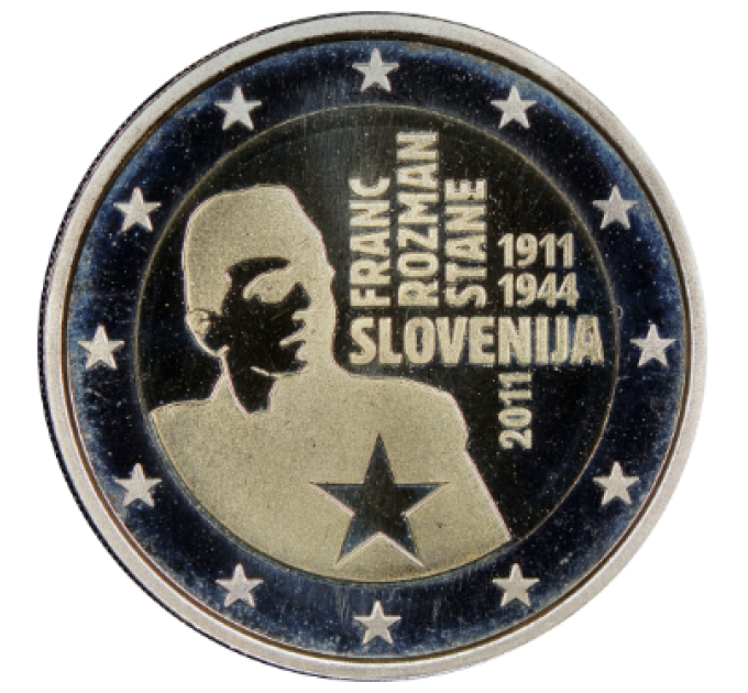 Slowenien 2 Euro proof 2011 – 100. Jahrestag der Geburt von Franc Rozman