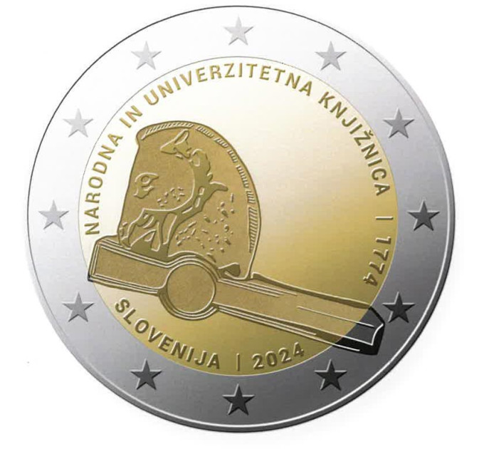 Slowenien 2 Euro proof 2024 – 250. Jahrestag der National- und Universitätsbibliothek