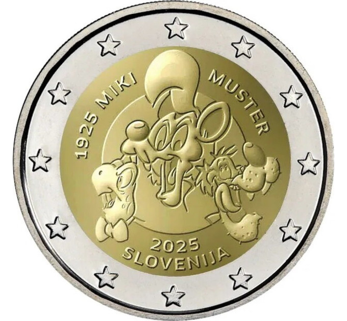 Slowenien 2 Euro proof 2025 – MIKI MUSTER