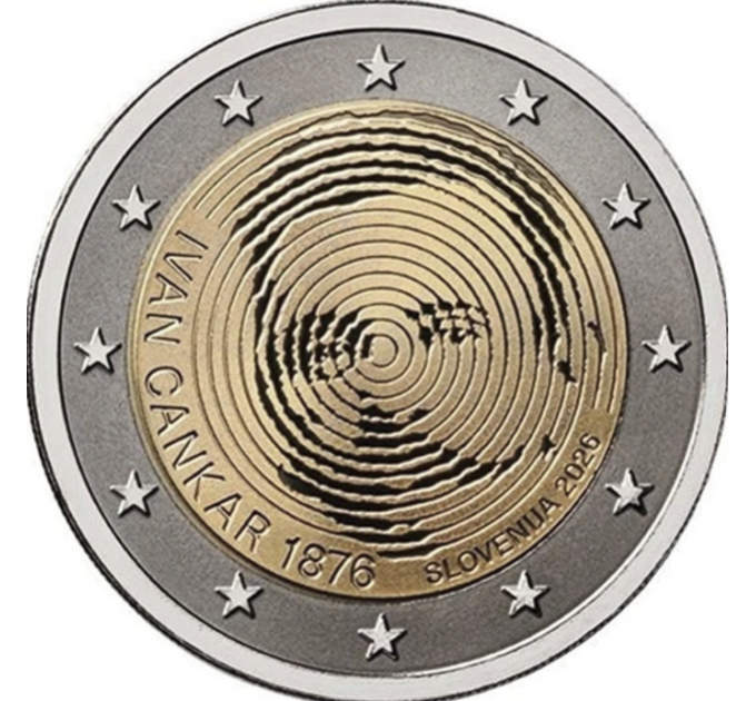 Slowenien 2 Euro proof 2026 – 150. Geburtstag von Ivan Cankar
