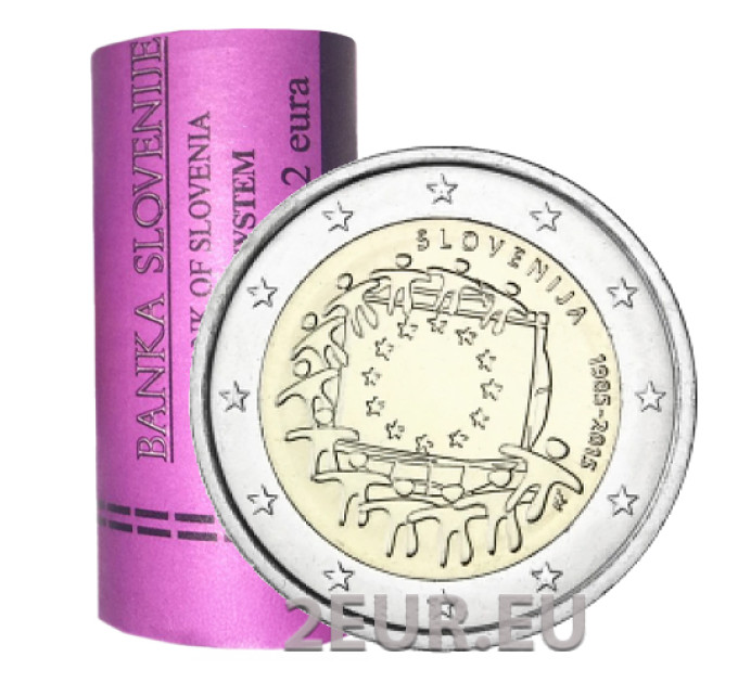 Slowenien 2 Euro Rolle 2015 – 30 Jahre EU-Flagge