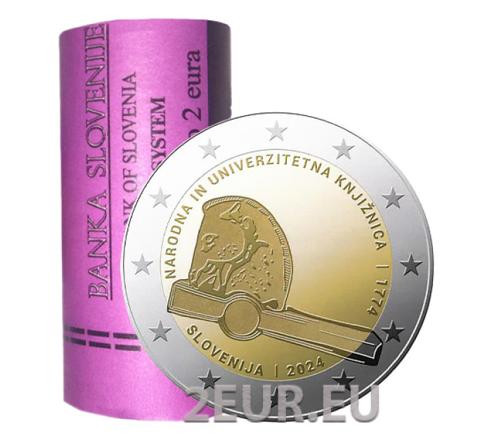 Slowenien 2 Euro Rolle 2024 – 250. Jahrestag der National- und Universitätsbibliothek