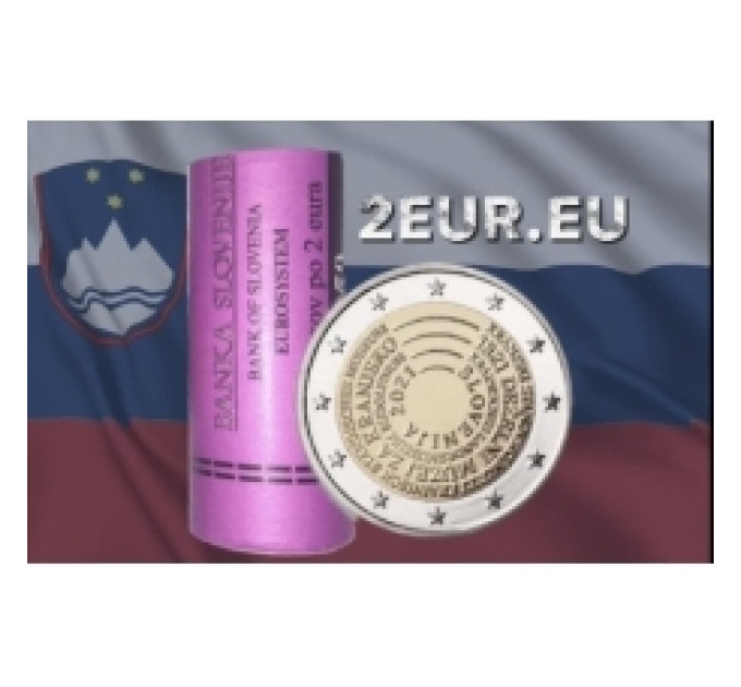Slowenien 2 Euro Rolle 2021 – 200 Jahre Slowenisches Nationalmuseum
