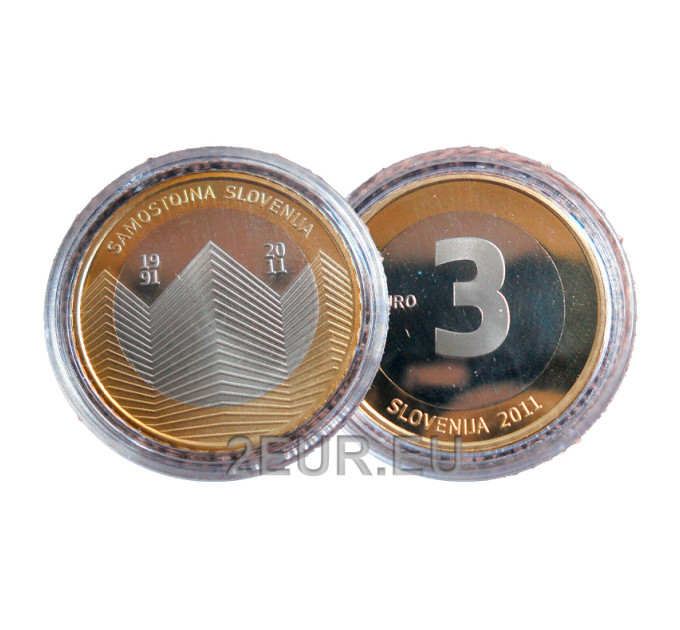 Slowenien 3 Euro proof 2011 - 20. Jahrestag der Unabhängigkeit Sloweniens 