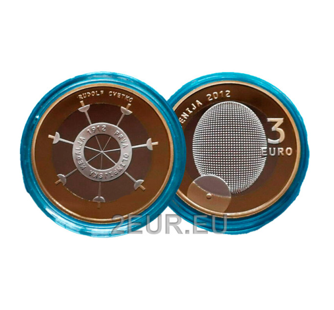 Slowenien 3 Euro proof 2012 - 100. Jahrestag der ersten olympischen Medaille  