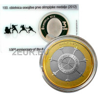 Slowenien 3 Euro proof 2012 - 100. Jahrestag der ersten olympischen Medaille 