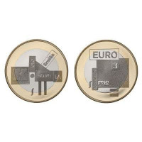 Slowenien 3 Euro UNC 2026 – Srechko Kosovela