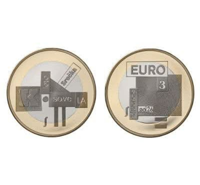 Slowenien 3 Euro UNC 2026 – Srechko Kosovela