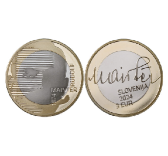 Slowenien 3 Euro UNC 2024 – 150. Geburtstag von Rudolf Meister