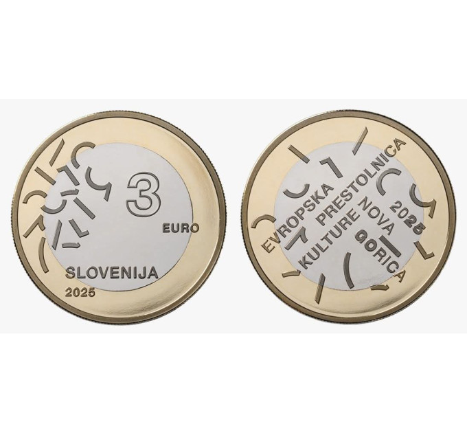 Slowenien 3 Euro UNC 2025 – Nova Gorica – Görz