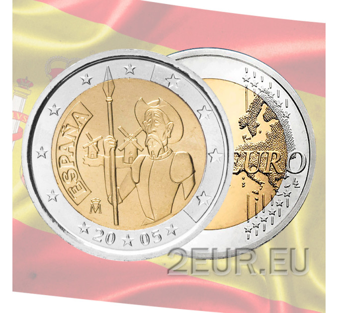Spanien 2 Euro UNC 2005 - Don Quijote von La Mancha