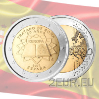 Spanien 2 Euro UNC 2007 - 50 Jahre Römische Verträge