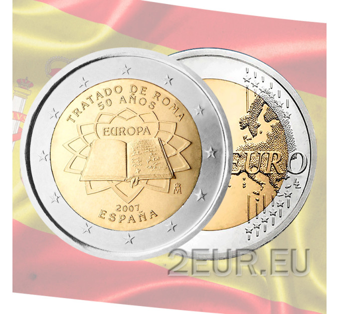 Spanien 2 Euro UNC 2007 - 50 Jahre Römische Verträge