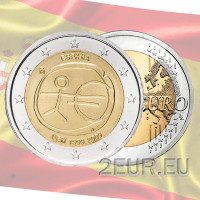 Spanien 2 Euro UNC 2009 - 10 Jahre Euro - WWU - UEM