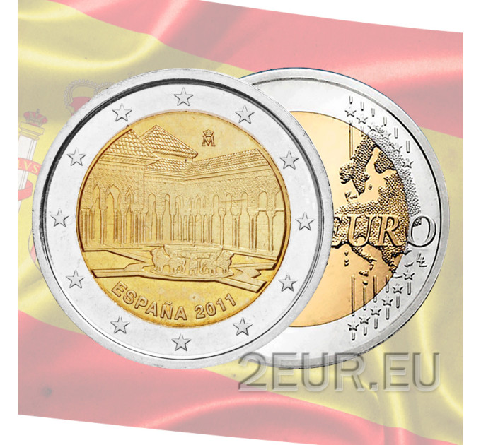Spanien 2 Euro UNC 2011 - Alhambra in Granada