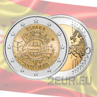Spanien 2 Euro rollen 2012 – 10 Jahre Euro-Bargeld