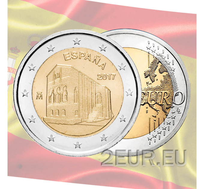 Spanien 2 Euro UNC 2017 - Denkmäler von Oviedo und dem Königreich Asturien