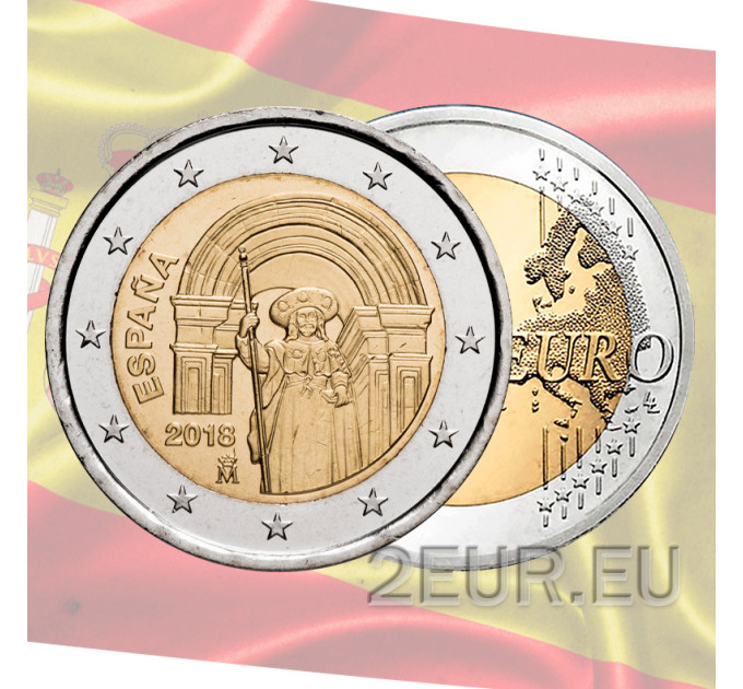 Spanien 2 Euro UNC 2018 - Altstadt von Santiago de Compostela