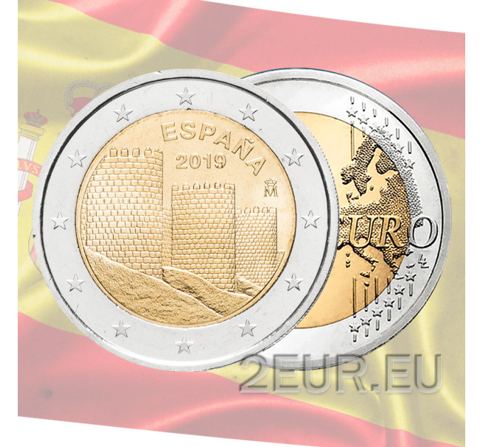 Spanien 2 euro UNC 2019 - Die Altstadt von Avila und ihre Kirchen vor den Mauern