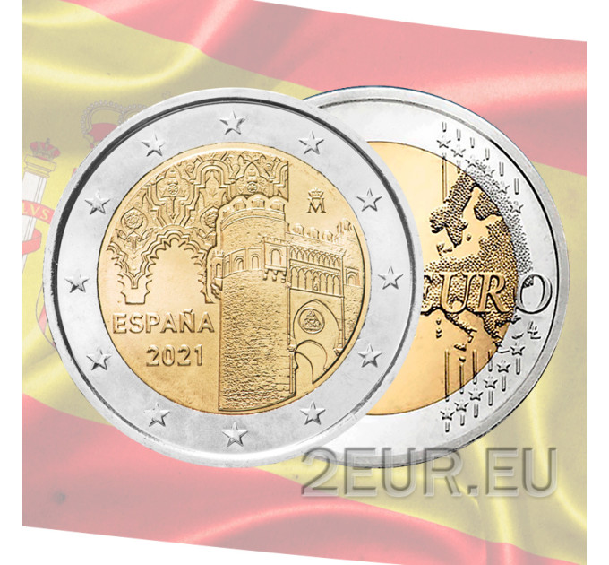 Spanien 2 Euro UNC 2021 - Historische Stadt Toledo