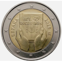 Spanje 2 euro UNC 2026 - Artikel 49: Behinderung, Schutz, Rechte und Inklusion