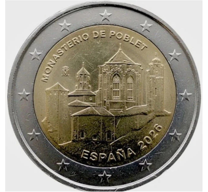 Spanje 2 euro UNC 2026 - Kloster Poblet