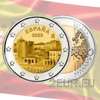 Spanje 2 euro UNC 2023 - UNESCO-Weltkulturerbe - Altstadt von Cáceres