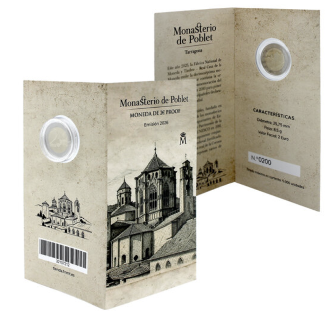 Spanien 2 euro proof 2026 – Kloster Poblet