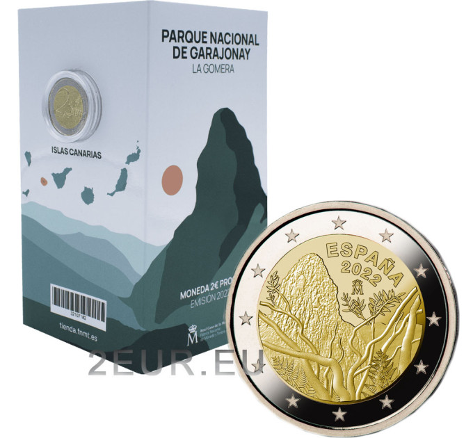 Spanien 2 euro proof 2022 - Nationalpark Garajonay  