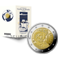 Spanien 2 euro proof 2022 - 500. Jahrestag der ersten Weltumrundung durch Juan Sebastian Elcano  