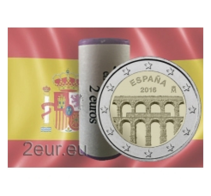 Spanien 2 Euro rollen 2016 – Altstadt von Segovia und ihr Aquädukt