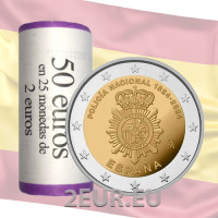 Spanien 2 Euro rollen 2024 – Nationales Polizeikorps