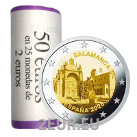 Spanien 2 Euro rollen 2025 – Altstadt von Salamanca