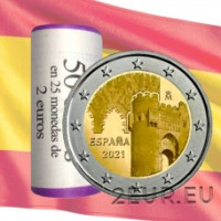 Spanien 2 Euro rollen 2021 – Historische Stadt Toledo