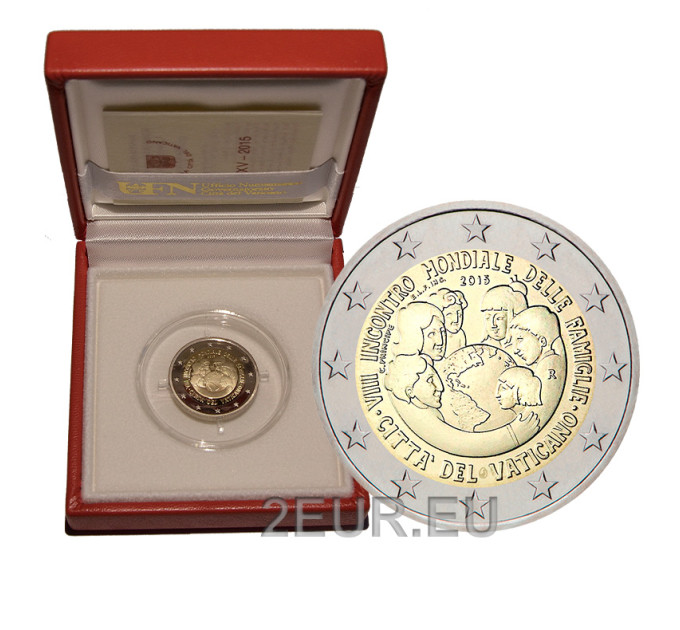 Vatikan 2 euro  proof 2015 - VIII. Weltfamilientreffen - Philadelphia