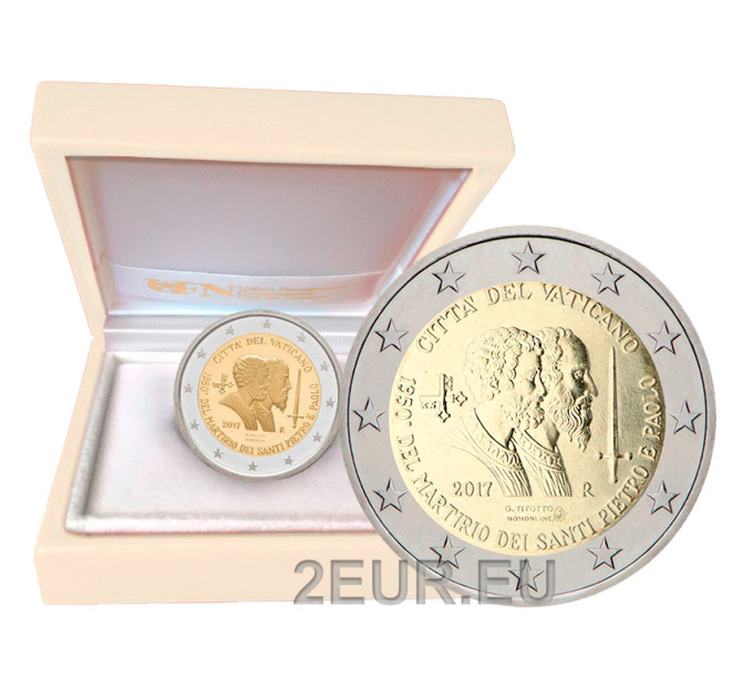Vatikan 2 Euro proof 2017 - 1950. Jahrestag des Martyriums der Heiligen Petrus und Paulus  