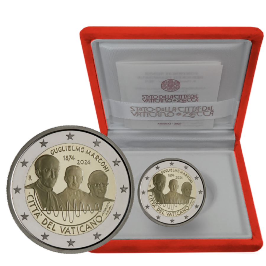 Vatikan 2 Euro proof 2024 – 150. Geburtstag von Guglielmo Marconi