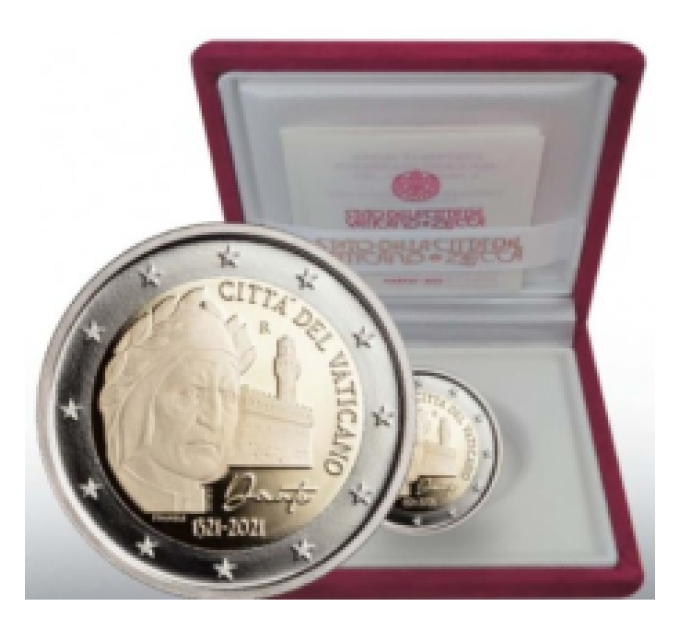 Vatikan 2 Euro proof 2021 – 700. Todestag von Dante Alighieri  
