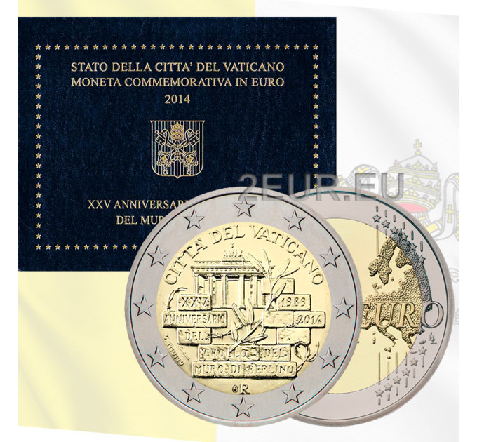 Vatikan 2 Euro BU 2014 - 25 Jahre Mauerfall